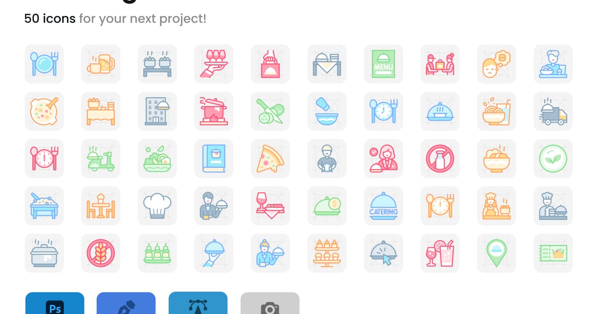 餐饮和食品服务图标