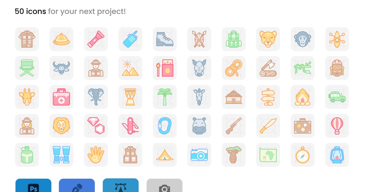 野生动物园和野生动物图标