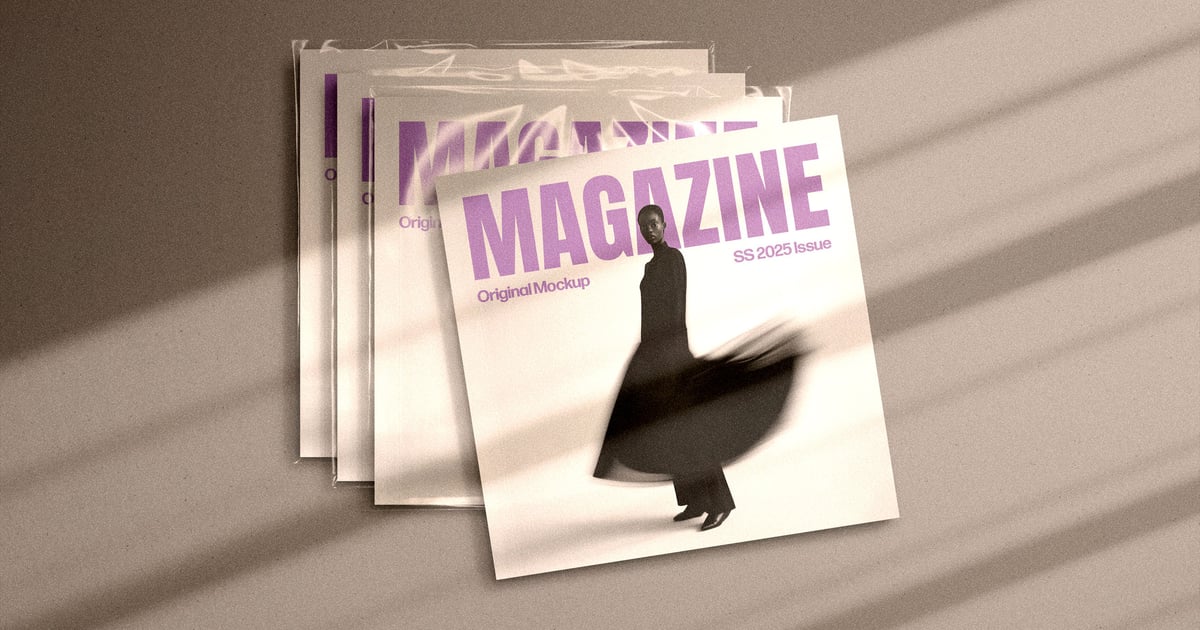 堆叠方形杂志/目录模型