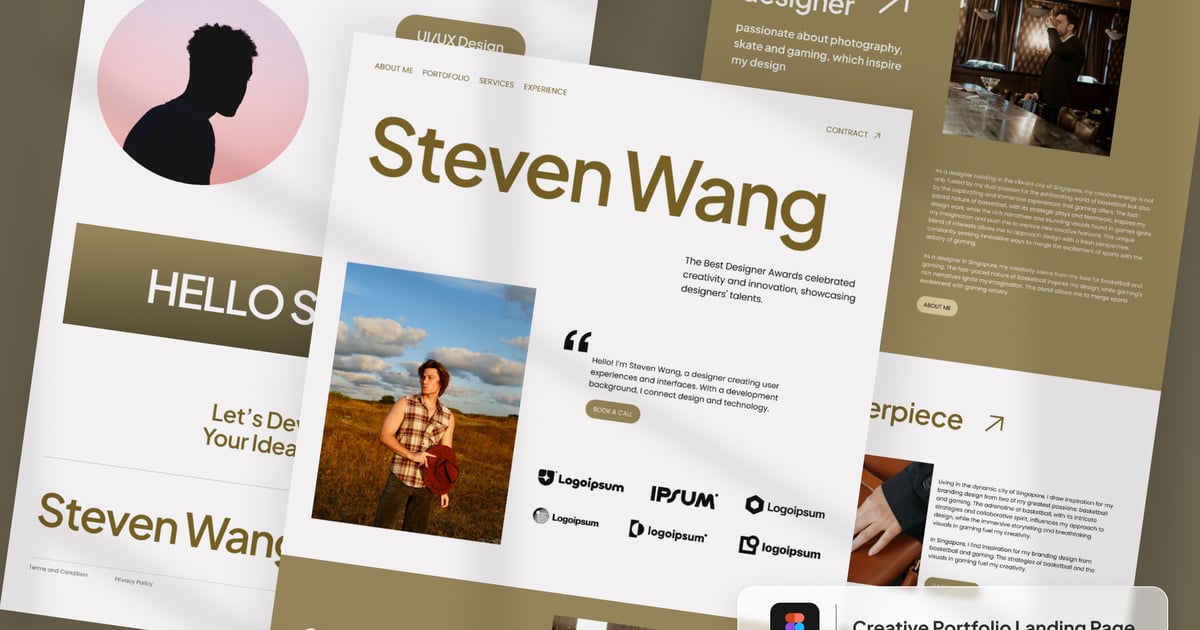 Creativex 作品集 Figma 着陆页