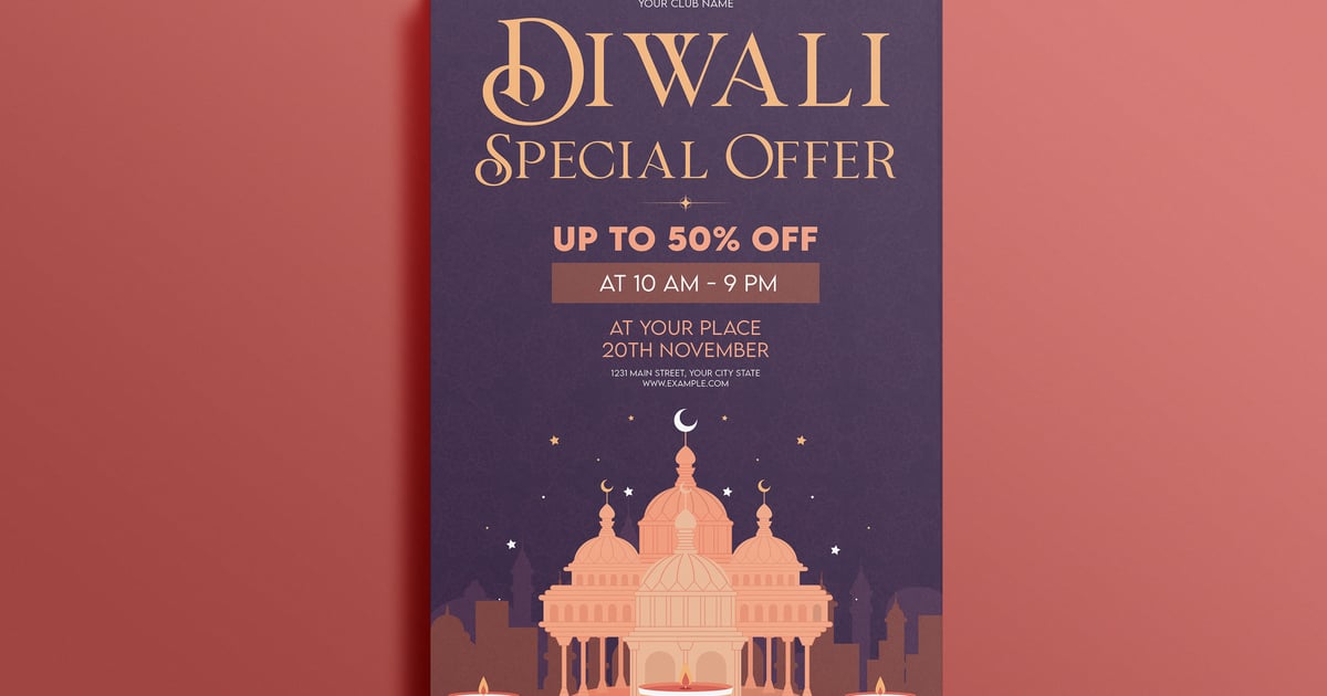 排灯节促销传单