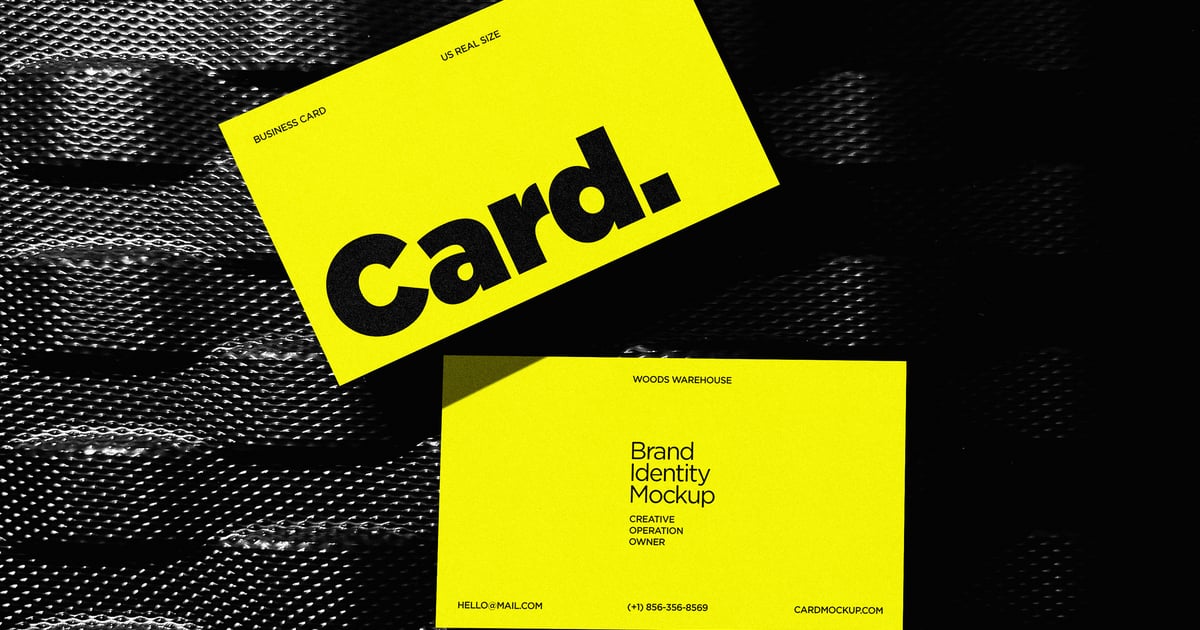 现代商务名片样机