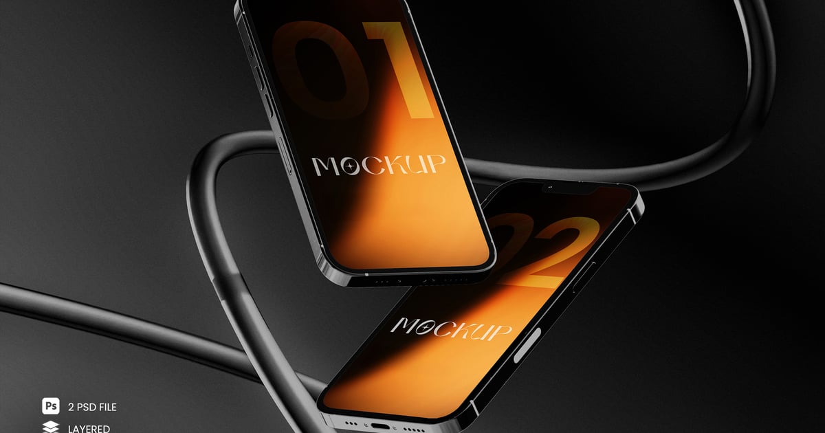 浮动智能手机屏幕模型