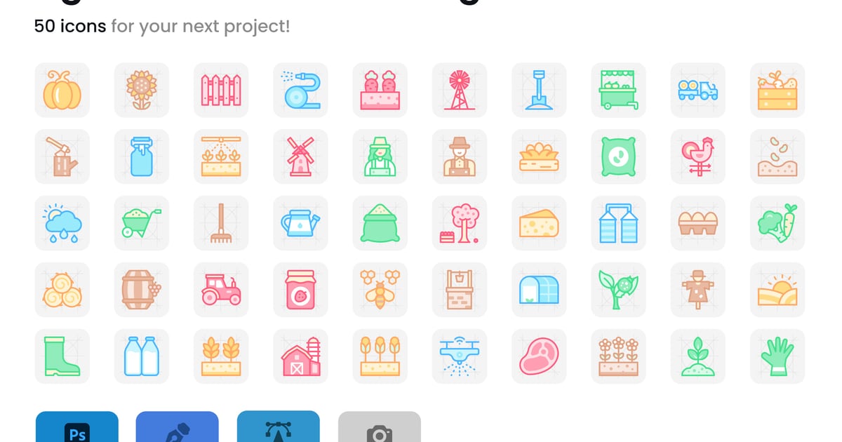 农业和农业图标