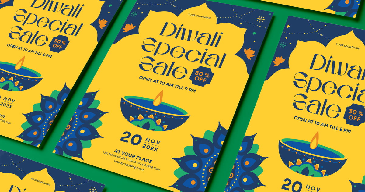 排灯节促销传单