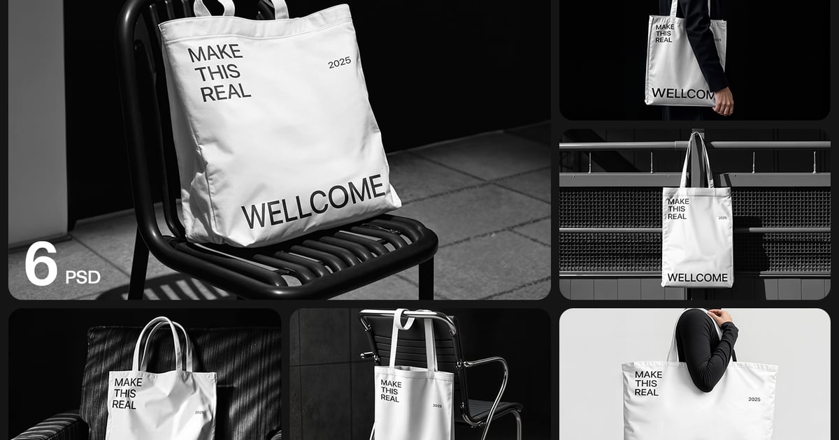 高品质帆布手提袋样机