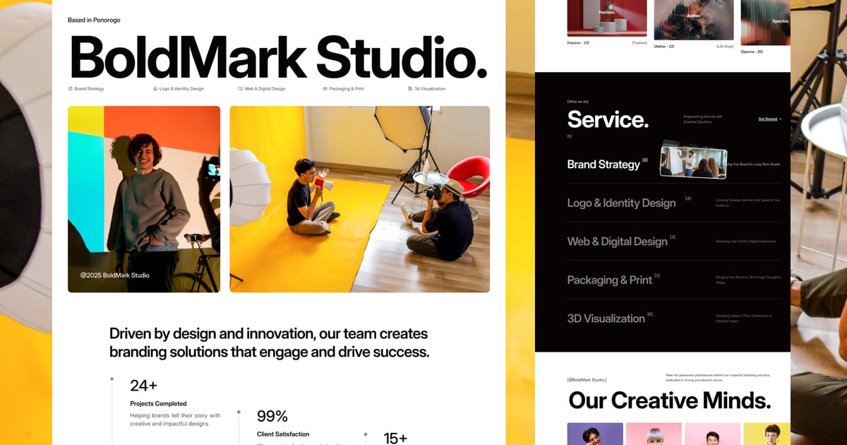 BoldMark Studio – 数字创意机构网站