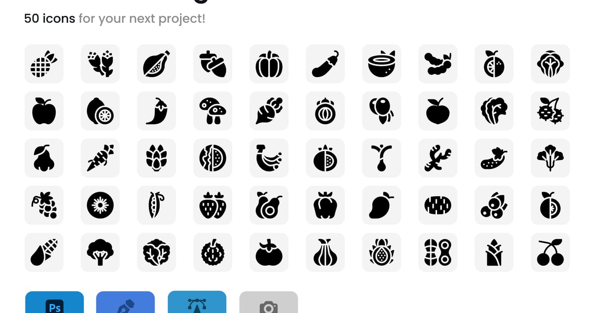 水果和蔬菜图标