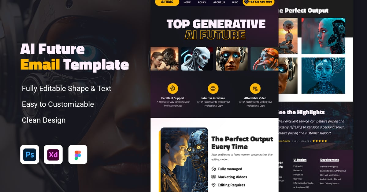 AI电子邮件新闻简报模板