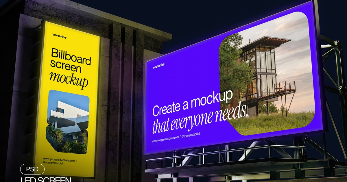 LED屏幕广告牌模型