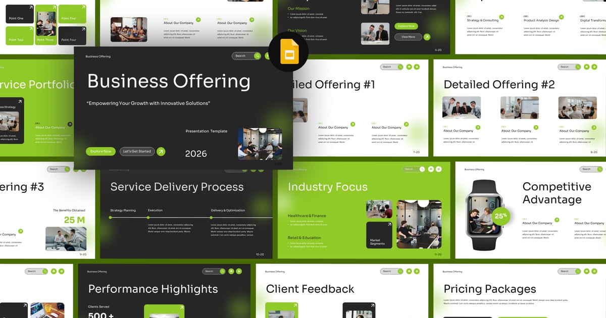 商业产品介绍 Google Slides