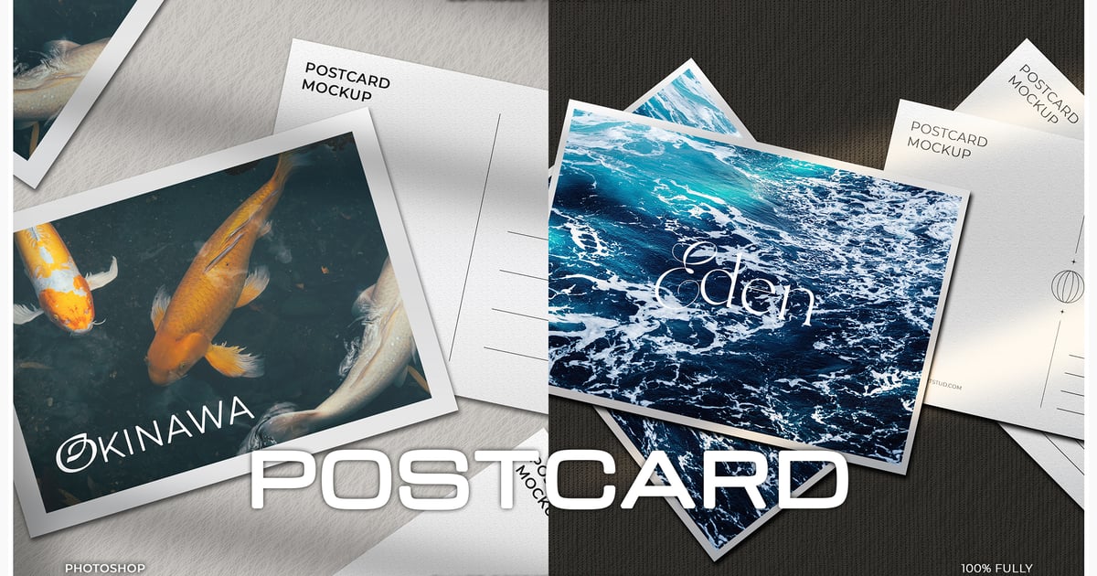 明信片照片样机