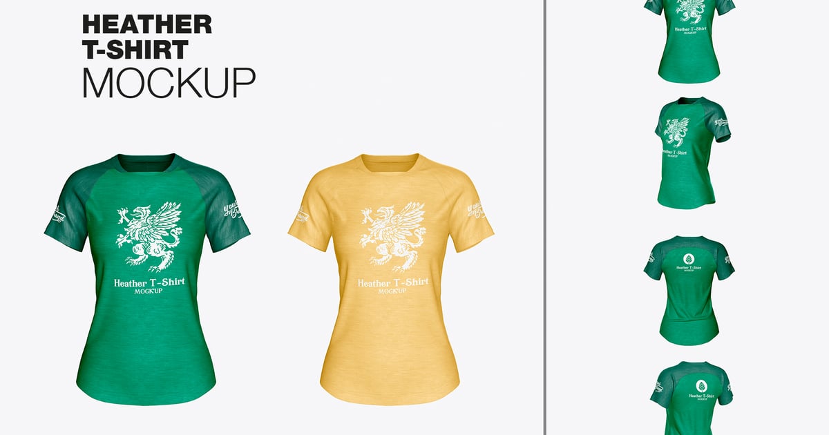 女士 Heather T 恤样机