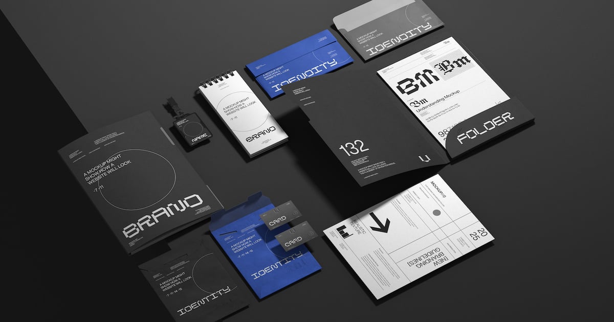 极简文具标识模型套装