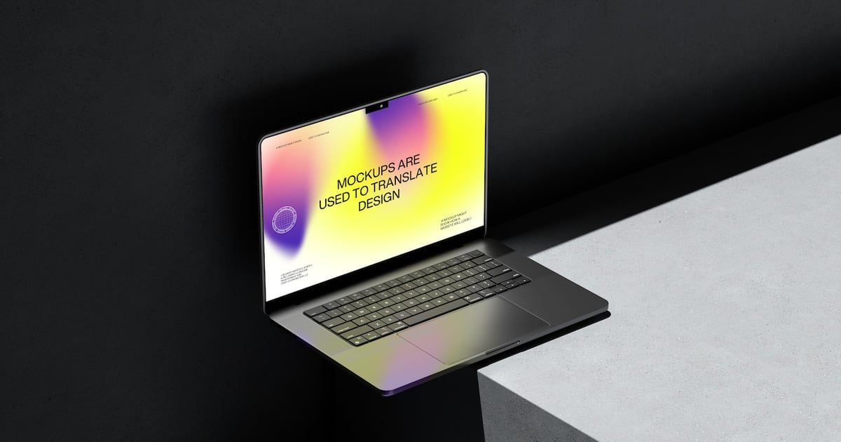 现代笔记本电脑显示屏模型场景