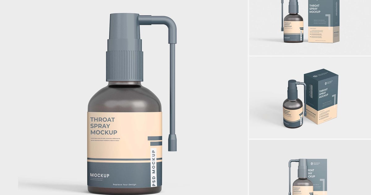 喉咙喷雾瓶模型