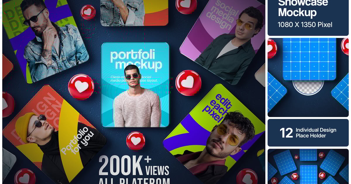 作品集展示模型社交媒体模板