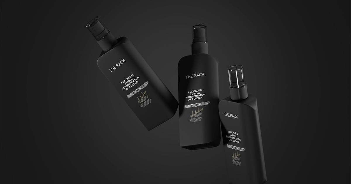 化妆品喷雾瓶模型套装