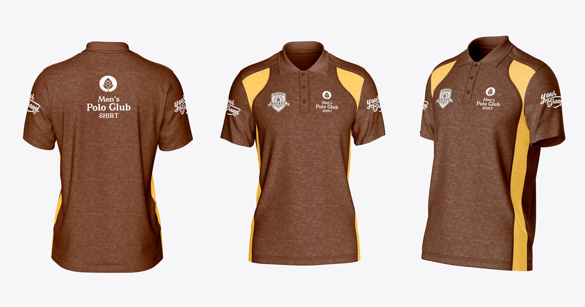 男士马球俱乐部衬衫样机