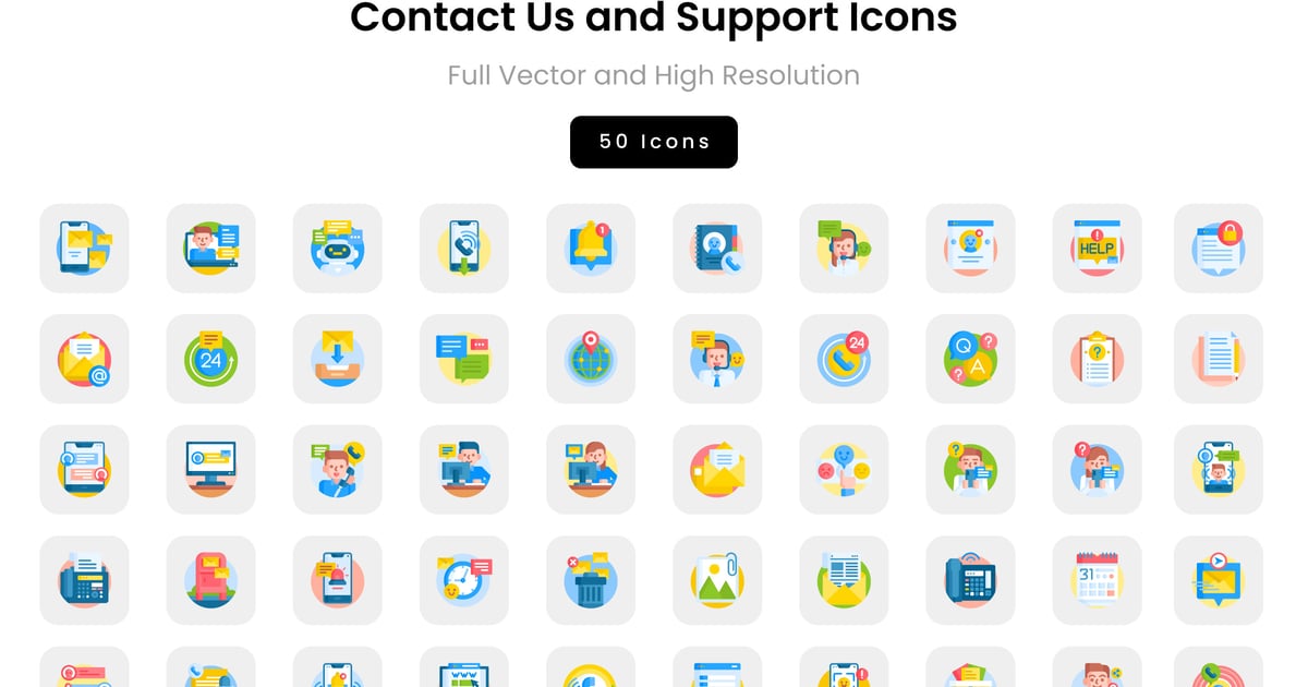 联系我们和支持图标