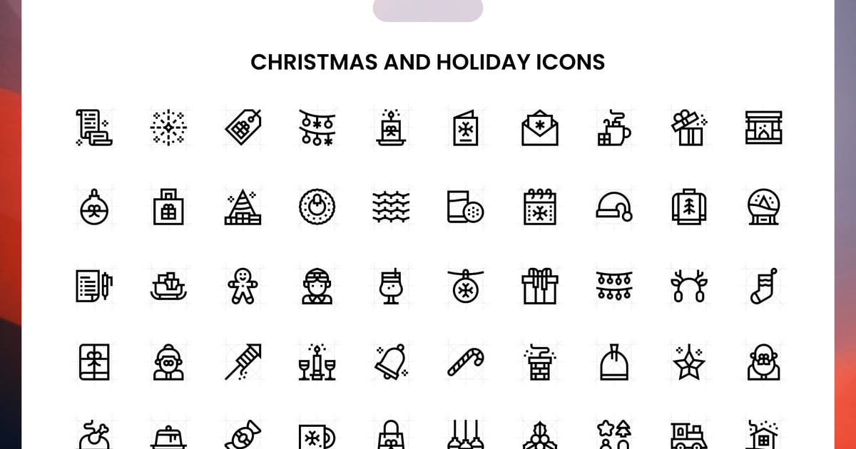 圣诞节和节日图标