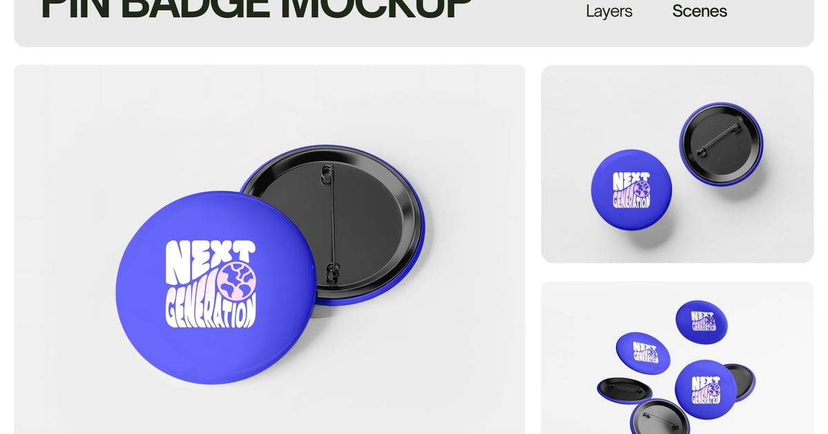 徽章品牌设计样机套装