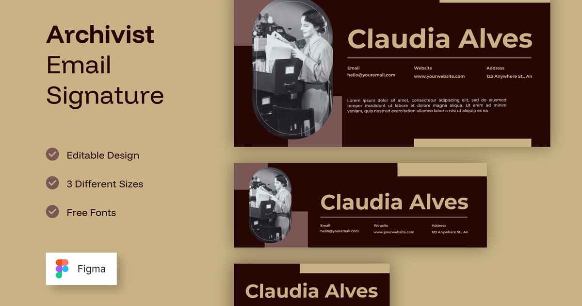 档案管理员电子邮件签名