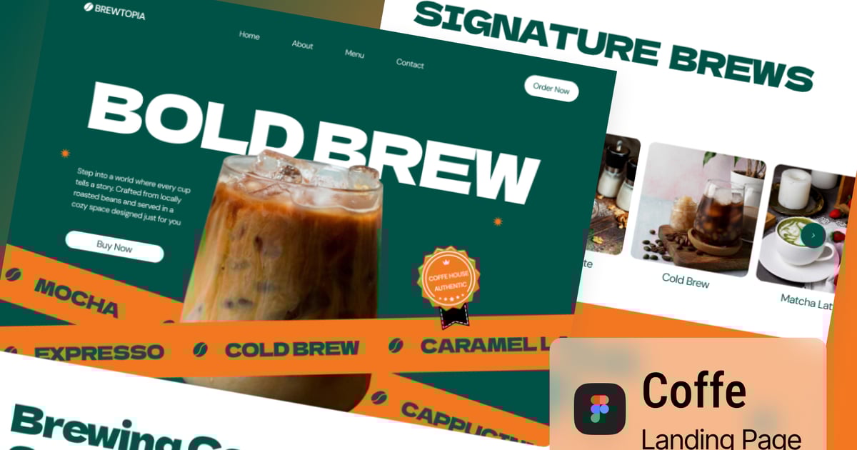 咖啡产品着陆页