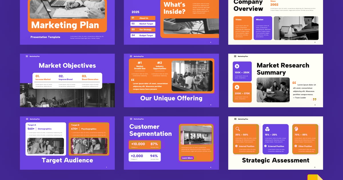 营销计划 Google 幻灯片