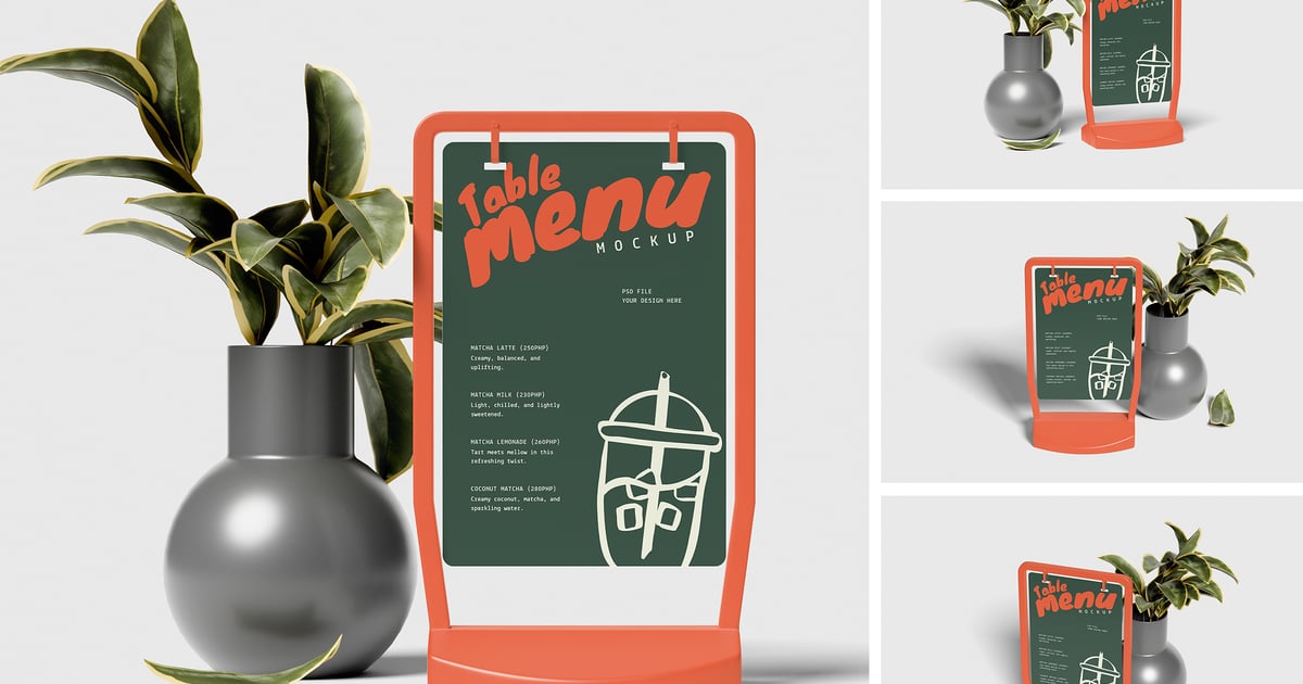 品牌推广用餐桌菜单样机