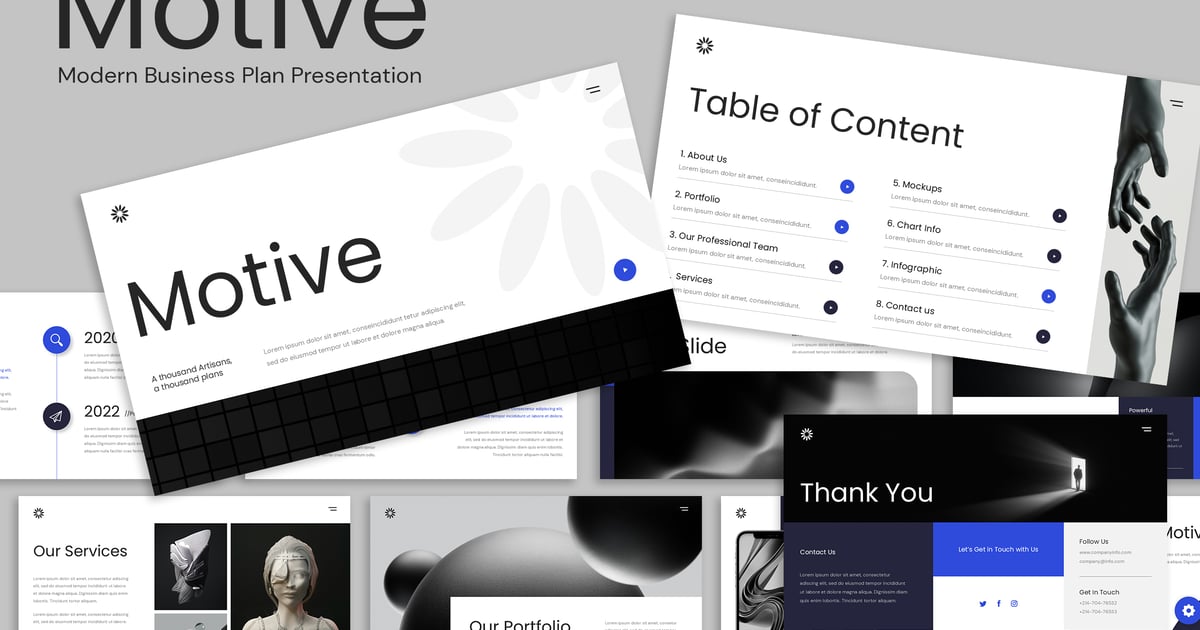 动机 – 现代商业计划书（谷歌幻灯片）