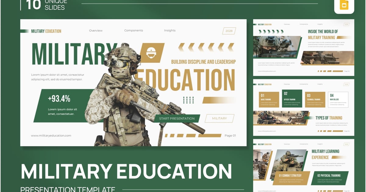 军事教育谷歌幻灯片