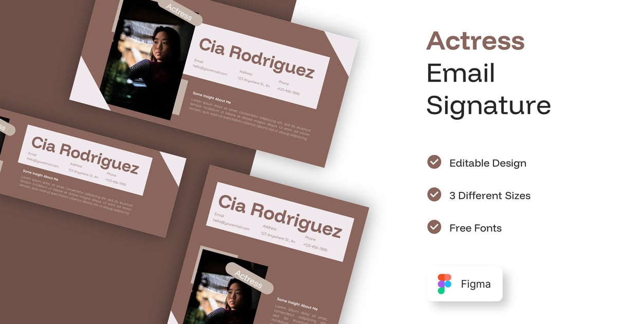 女演员电子邮件签名