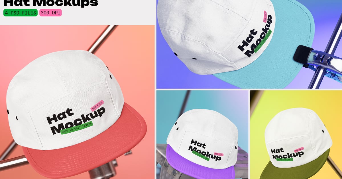 色彩缤纷的工作室帽子模型