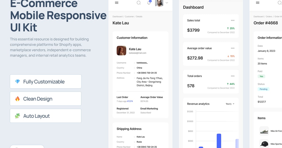 电子商务移动响应式 UI 工具包 – Tuks