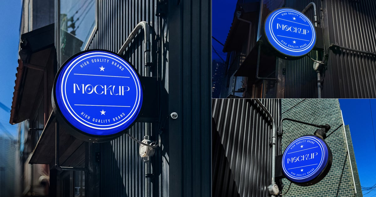 圆形灯箱招牌模型