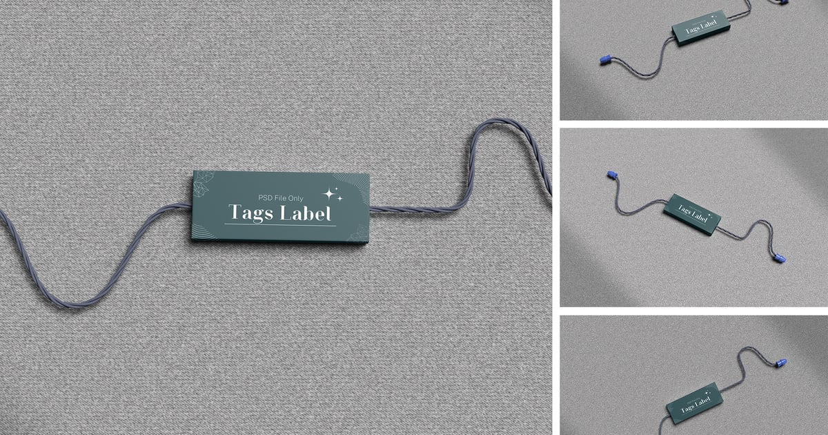 高清标签吊牌样机