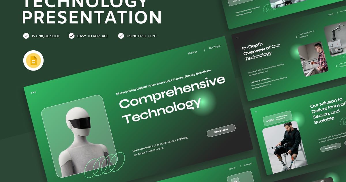 技术类谷歌幻灯片模板