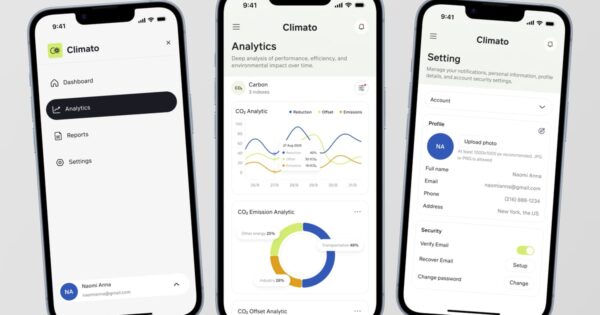 气候技术仪表盘 – 移动响应式设计
