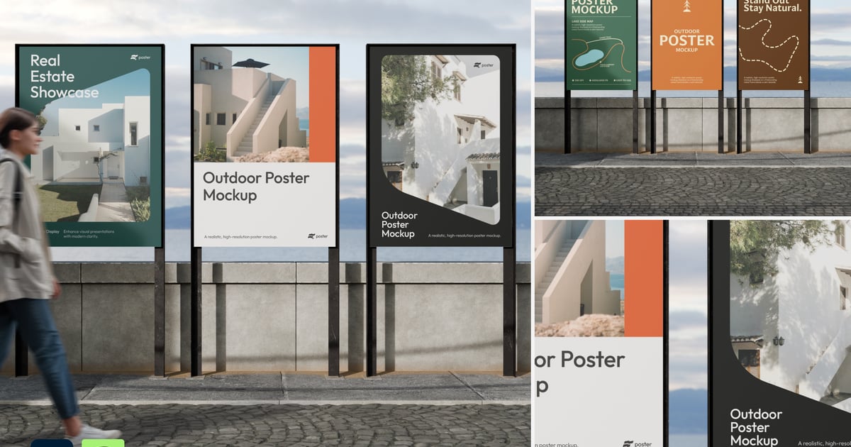 竖版户外海报样机