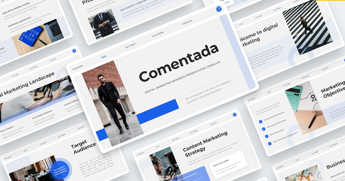 评论 – 数字营销 Google Slides
