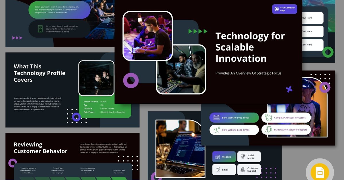 Dark Technology Services 演示文稿 – GSlides