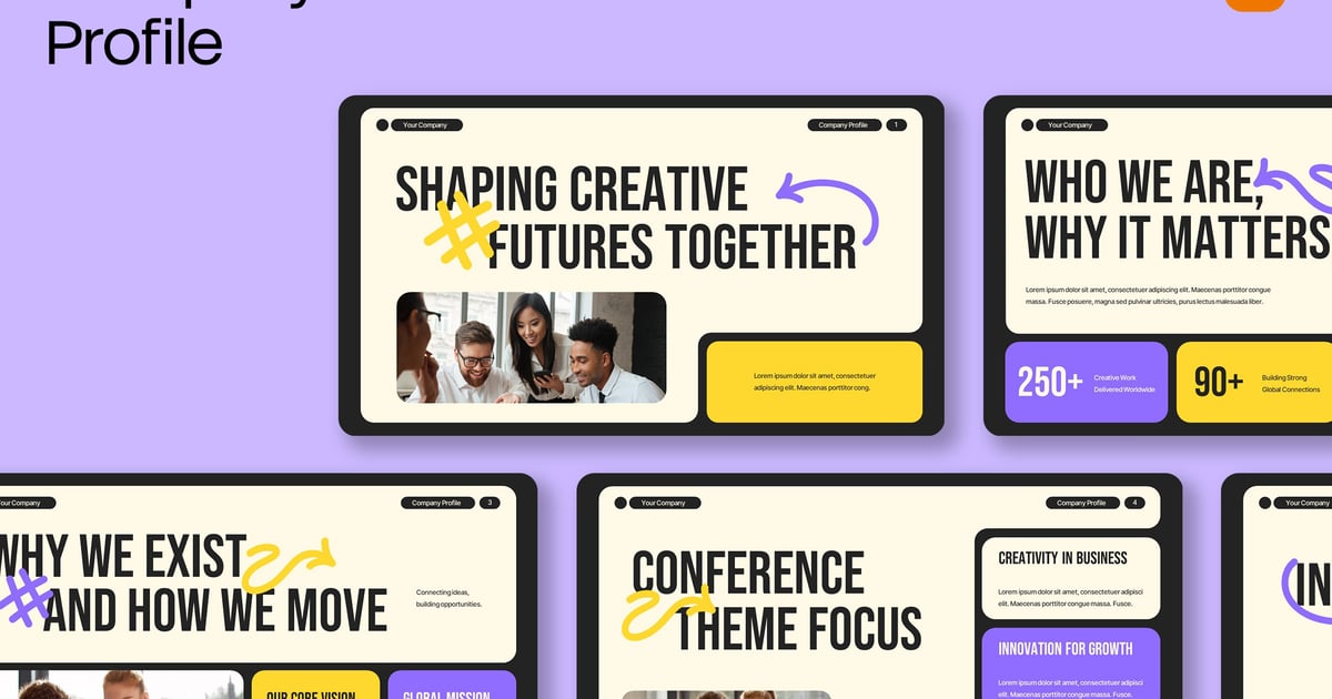 Gray Cream创意公司简介PPT 004