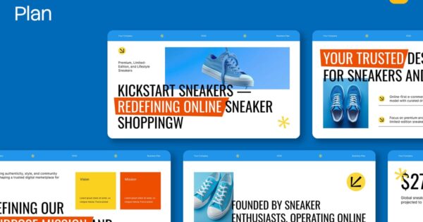 Blue Creative Sneakers 商业计划书 GSL 002