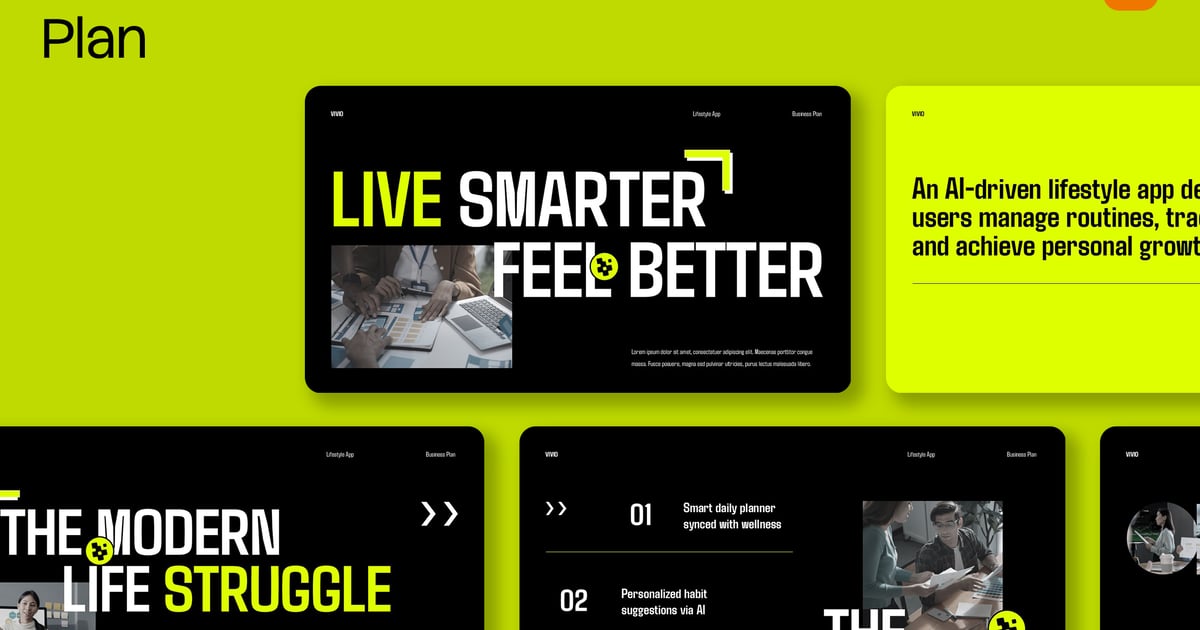 黑绿生活方式商业计划书PPT 003