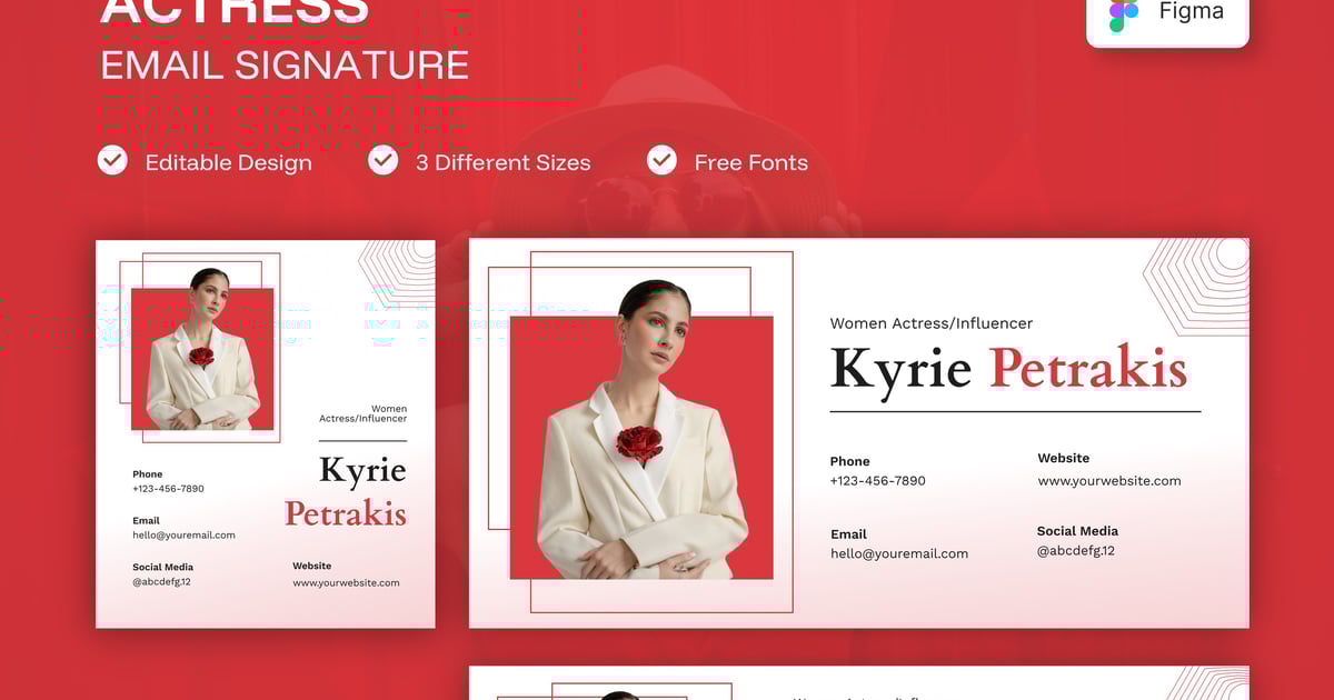 女演员电子邮件签名