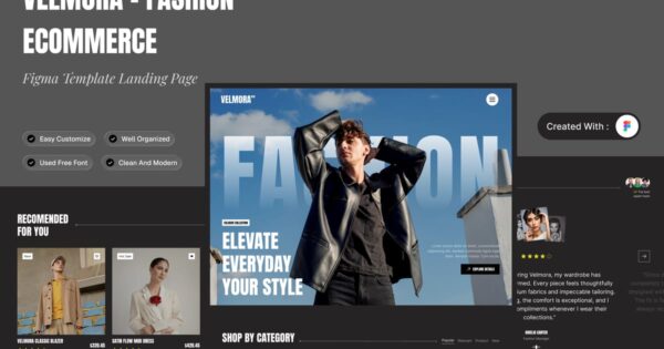 Velmora – 时尚电商落地页