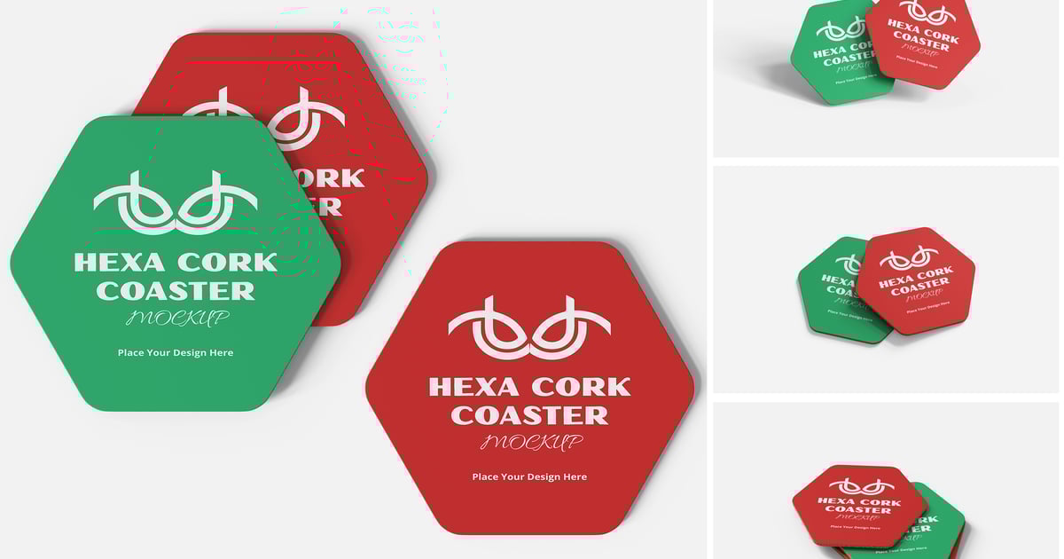 六边形软木杯垫模型