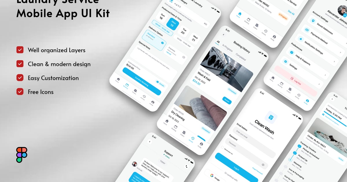 移动应用程序洗衣服务