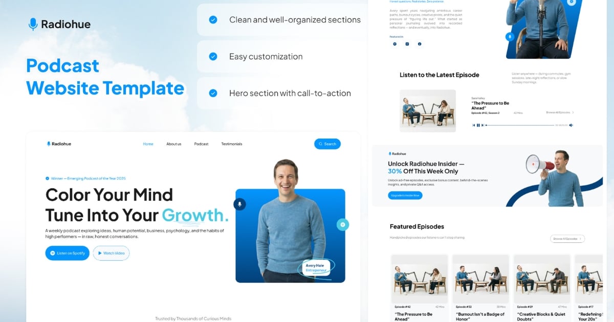 Radiohue – 播客托管网站首页